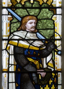 Cambridge, Trinity College, Heaton Butler & Bayne, Henry Holiday, Ludovicus, 1870, tilpasset fra Carl Almquist af Henry Holiday