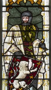 Cambridge, Trinity College, Heaton Butler & Bayne, Henry Holiday, Simon de Montfort, 1870, tilpasset fra Carl Almquist af Henry Holiday