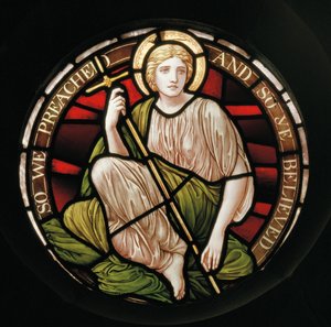 Faith, 1888 (farvet glas) af Henry Holiday