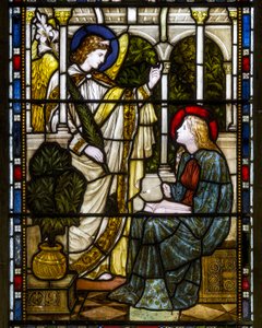 Kirkstall, St Stephen, Heaton Butler & Bayne, Henry Holiday, The Annunciation, ca. 1870 af Henry Holiday