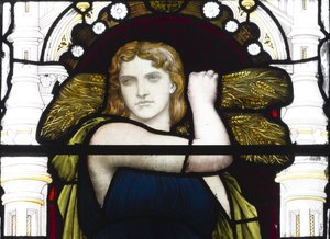 Ruth med majs, detalje, 1881-83 (farvet glas) af Henry Holiday