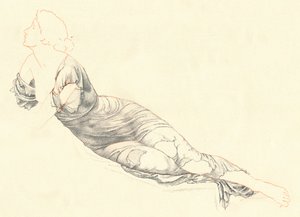 Studie i Drapery, c1900 af Henry Holiday