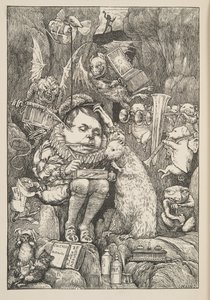 The Beaver bragte papir, portfolio og kuglepenne, fra The Hunting of the Snark, an Agony in Eight Fits, af Lewis Carroll, pub. 1876 af Henry Holiday