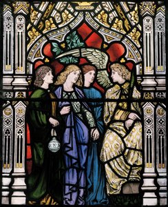 The Three Marys and an Angel, 1865 (farvet glas) af Henry Holiday