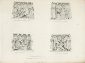 Skulpturer på podiet til Albert Memorial af Henry Hugh Armstead