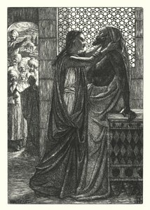 The Dead Man of Bethany (gravering) af Henry Hugh Armstead