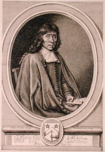 Portræt af Thomas Mace (1612-1706) graveret af William Faithorne (1656-c.1701) (gravering) af Henry I (after) Cooke