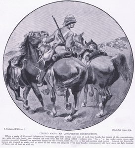 Tredje mand en afsløret sondring, fra After Pretoria: The Guerilla War udgivet af Harmsworth Brothers Limited, 1901 af Henry Inglis Jodrel Sheldon Williams