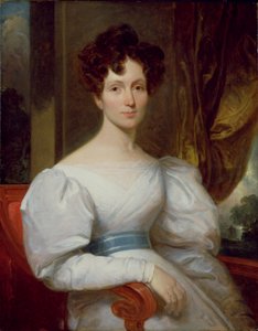 Portræt af Fanny Kemble Butler (1809-93) (olie på lærred) af Henry Inman