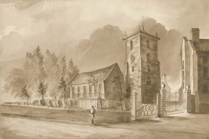 Willenhall Church: sepia tegning, nd [1844] (tegning)