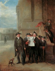 Naval Intelligence: Greenwich-pensionister læser en kopi af tiden af Henry James Pidding
