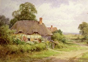 Cottage Scene af Henry John Sylvester Stannard