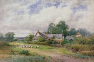 Hjem fra markedet, A Bedfordshire Hamlet af Henry John Sylvester Stannard
