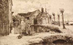 Uden titel [Village Scene] (ætsning)