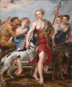Diana og hendes nymfer på vej på jagt
