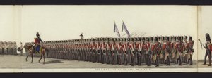 En del af panoramaudsigten over hele begravelsesoptoget af Arthur, hertug af Wellington (farvet akvatint)