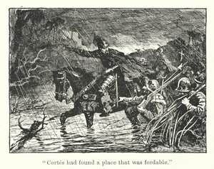 "Cortes havde fundet et sted, der var farbart" (kobberstik)