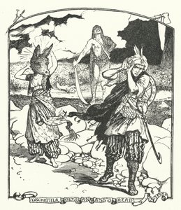 Dschemila får et røvhoved (gravering) af Henry Justice Ford