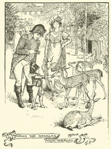Fodre gazellerne med tobak (gravering) af Henry Justice Ford