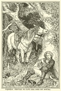 Frederick øver på sin fløjte, selv når han er på jagt af Henry Justice Ford