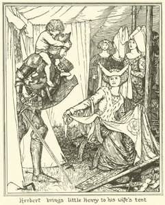 Herbert bringer Lille Henry til sit Hustrus telt af Henry Justice Ford