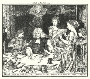 Hvordan hr. Wesleys skyttegraver dansede på bordet (litho) af Henry Justice Ford