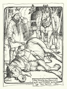 Hvordan Carter dræbte sin hest (gravering) af Henry Justice Ford