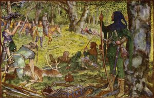 Hvordan kongen, forklædt som en abbed, besøgte Robin under Greenwood Tree af Henry Justice Ford