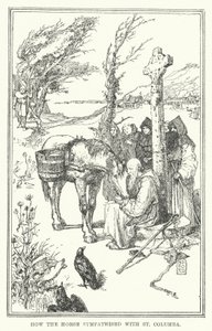 Hvordan hesten sympatiserede med St. Columba (litho) af Henry Justice Ford
