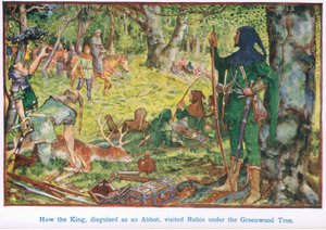 Hvordan kongen forklædt som en abbed besøgte Robin under Greenwood-træet af Henry Justice Ford