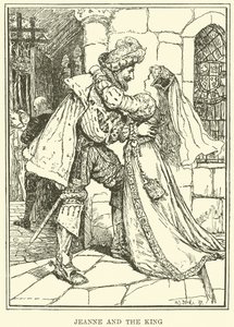 Jeanne og kongen (gravering) af Henry Justice Ford