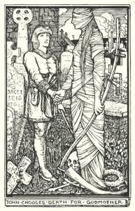 John vælger døden til gudmor (litho) af Henry Justice Ford