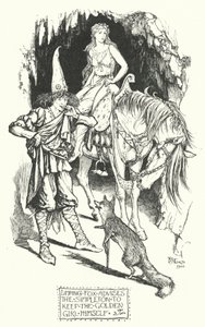 Limping-Fox råder Simpleton til at beholde den gyldne pige (gravering) af Henry Justice Ford