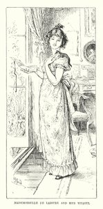 Mademoiselle de Laistre og hendes væsel (kobberstik) af Henry Justice Ford
