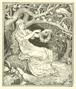 Prins Narcissus og prinsessen Potentilla (gravering) af Henry Justice Ford