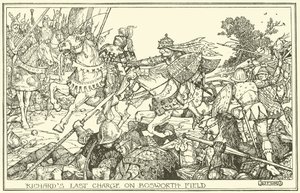 Richards sidste anklage på Bosworth Field af Henry Justice Ford