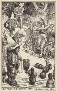Rip finder dværgene, der spiller keglebillard af Henry Justice Ford