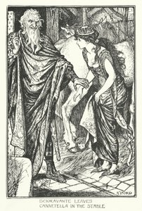 Scioravante efterlader Cannetella i stalden (gravering) af Henry Justice Ford
