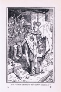 Sankt Dunstan skræmte kong Edwys bevæbnede mænd, 1912 af Henry Justice Ford