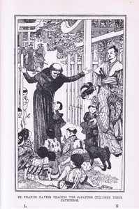 St. Francis Xavier underviser de japanske børn i deres katekes, 1912 af Henry Justice Ford