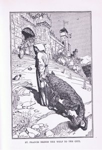 St Francis bringer ulven til byen, 1912 af Henry Justice Ford