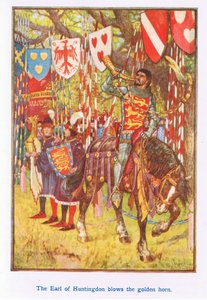 Jarlen af Huntingdon blæser i det gyldne horn af Henry Justice Ford