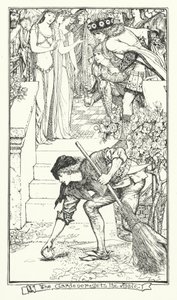 Gartneren får æblet (gravering) af Henry Justice Ford