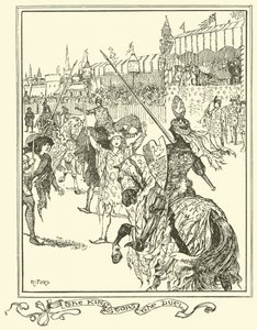 Kongen stopper duellen (gravering) af Henry Justice Ford