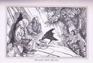 Ravnen bringer brødet, 1912 af Henry Justice Ford