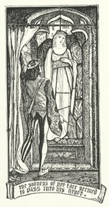 Tristheden i hendes ansigt syntes at gå ind i hans hjerte (gravering) af Henry Justice Ford