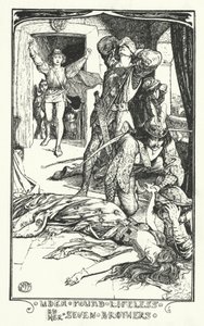 Udea fundet livløs af hendes syv brødre (gravering) af Henry Justice Ford
