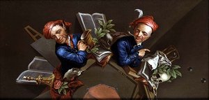 En anamorfisk vanitas af Henry Kettle