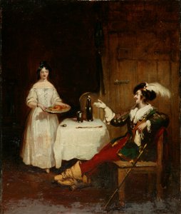Sir Piercie Shafton og Mysie Harper, ca. 1831 (olie på lærred)