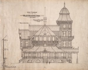 Hus for hr. S.W. Allerton, Lake Geneva, Wisconsin: South Elevation af Henry Lord Gay